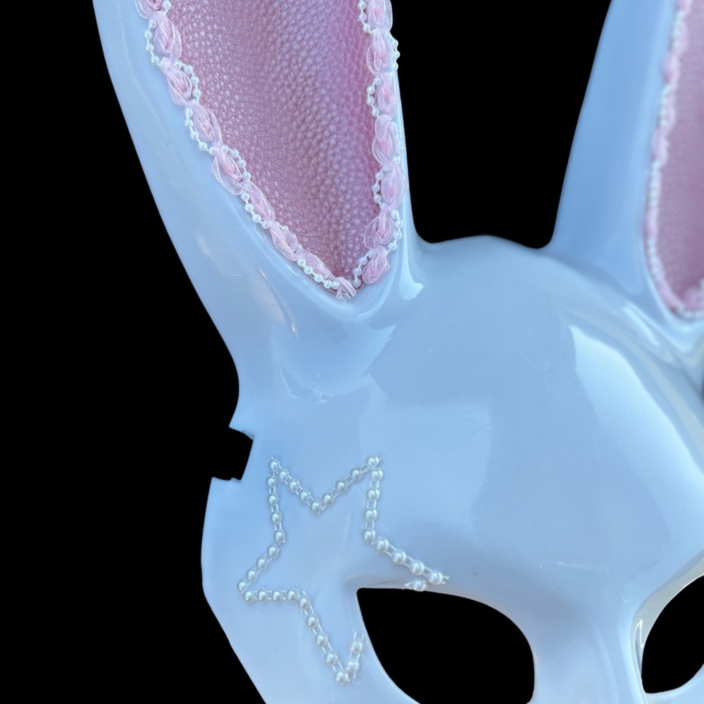 “Pretty in Pink” Bunny Rabbit Mask - Picture 3 of 5